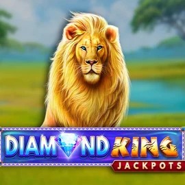 Diamond King Jackpots logo by SpinPlay Games at Bassbet Casino